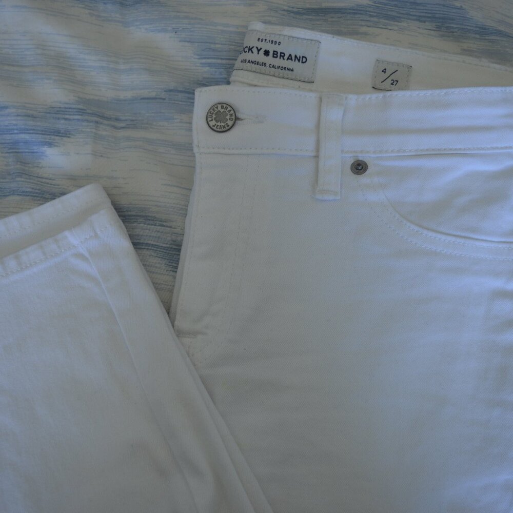Lucky Brand White Ava Skinny Denim Pant, Women's Size 4